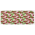 thumbnail image 1 of Spring Kitchen Mat, Redcurrant Branches with Leaves Grape Harvest Agriculture Fruit Illustration, Plush Decorative Kitchen Mat with Non Slip Backing, 47" X 19", Fern Green Ruby, by Ambesonne, 1 of 1