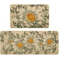 thumbnail image 1 of Spring Kitchen Rug Set of 2, Non-Slip Absorbent Door Mats Seasonal Daisy Decorative Kitchen Floor Mat 17x29 and 17x47 Inch DM143, 1 of 6