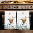 thumbnail image 1 of Spring Kitchen Towels Set of 4, Farmhouse Bicycle Botanical Floral Flowers Absorbent Dish Towels for Kitchen, Microfiber Hand Towel, Quick Drying Tea Towel for Cleaning Decorative Dishcloths, 1 of 7