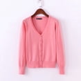 thumbnail image 1 of Spring Lady's Knitted Sweater Plus Size 5xl LOVE DOCK for Women Long Sleeve Female Cardigan Short Sweaters sueter mujer YQ213, 1 of 6
