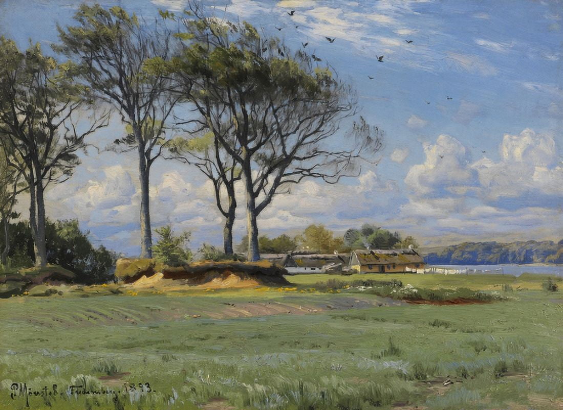 Spring Landscape Canvas Art - Peder Monsted (24 x 36)