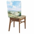 thumbnail image 1 of Spring Landscape Chair Covers Set of 6 Natural Green Grassland Blue Sky Country Chair Back Covers Stretch Removable Washable Slipcovers Protector for Dining Room Kitchen Party Decor, 1 of 9