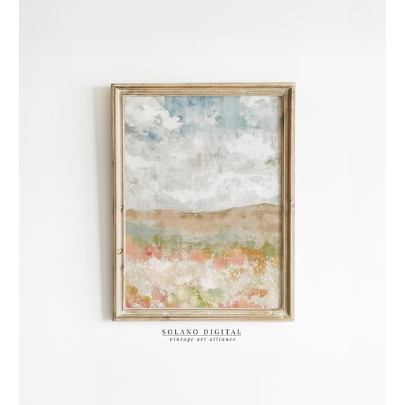 Spring Landscape Farmhouse Printable Art, Unframed Paper Poster 8x10in