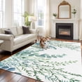 thumbnail image 1 of Spring Large Area Rugs 6x9 ft Rustic Sage Green Eucalyptus Leaves Botanical Washable Rug Non Slip Indoor Carpet Absorbent Floor Mat for Living Room Bedroom Dining Room, 1 of 9