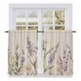 thumbnail image 1 of Spring Lavender Kitchen Curtains, Farmhouse Floral Vintage Light Filtering Window Curtain Panels, 2Pcs Rod Pocket Window Treatments Set for RV Dining Room Study Room 42x54 Inches, 1 of 9