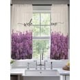 thumbnail image 1 of Spring Lavender Sheer Curtains for Living Room Bedroom Farmhouse Pastoral Purple Floral Flower Sheer Curtains 72 Inch Long 2 Panels Set Light Filtering Curtain Window Treatments Drapes, 1 of 6