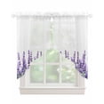 thumbnail image 1 of Spring Lavender Swag Valances for Windows, Purple Botanical Garden Florals Flower Rod Pocket Sheer Valances for Small Windows, Swag Toppers Light Filtering for Kitchen Living Room 2 Panels 36''x36'', 1 of 6