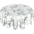 thumbnail image 1 of Spring Leaf Floral Sage Green Tablecloth Round 60 Inch Ruitic Watercolor Table Cloth Waterproof Fabric Farmhouse Green Grey Leaves Tablecloths Decorative for Holiday Home Party, 1 of 6