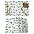 thumbnail image 1 of Spring Leaf Placemats Set of 12, Simple Summer Country Green Leaves Plant Non-Slip Place Mats Washable Table Mats for Kitchen Dining Table Decorations Indoor/Outdoor, 1 of 9