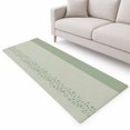 Spring Leaf Runner Rug 2'x6', Simple Spring Sage Green Leaf Branch ...