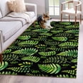 thumbnail image 1 of Spring Leaves Area Rugs 2.7'x5', Washable Small Throw Rugs for Kitchen Bedroom, Pastoral Garden Botanical Black Indoor Outdoor Rug Non-Slip Low Pile Carpet Runner Reversible Floor Mats, 1 of 8