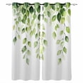 thumbnail image 1 of Spring Leaves Blackout Curtains for Bedroom Living Room Darkening Curtains 96 Inches Long Pastoral Farmhouse Green Botanical Vines Window Curtain 2 Panels Set Window Treatment Grommet Drapes 52"x96", 1 of 9