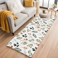 thumbnail image 1 of Spring Leaves Flowers 2'x6' Runner Rugs for Hallway Kitchen Bedside Non Slip Washable, Rustic Flower Pastoral Botanical Entryway Rug Runners with Rubber Backing, Long Carpet Runner for Laundry Room, 1 of 8