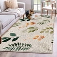 thumbnail image 1 of Spring Leaves Flowers Area Rugs 3'x5', Small Throw Rugs for Living Room Bedroom, Country Flower Pastoral Botanical Retro Indoor Outdoor Rug Non-Slip Low Pile Carpet Runner Reversible Floor Mats, 1 of 8