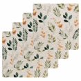 thumbnail image 1 of Spring Leaves Flowers Kitchen Dish Towels for Drying Dishes Set of 4, Country Flower Pastoral Botanical Retro Waffle Weave Microfiber Hand Tea Bathroom Towels Quick Dry & Absorbent Towel 12x12, 1 of 7
