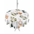 thumbnail image 1 of Spring Leaves Flowers Outdoor Tablecloth - 54 Inch Round Dining Table Cover, Rustic Flower Pastoral Botanical Waterproof Outdoor Table Cloth with Umbrella Hole & Zipper for Picnic/Patio/Party, 1 of 7