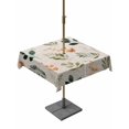 thumbnail image 1 of Spring Leaves Flowers Outdoor Tablecloth - 60x60 Inch Square Dining Table Cover, Country Flower Pastoral Botanical Retro Waterproof Outdoor Table Cloth with Umbrella Hole & Zipper for Picnic/Patio, 1 of 7