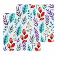 thumbnail image 1 of Spring Leaves Kitchen Dish Towels for Drying Dishes Set of 2, Watercolor Leaf Botanical Nature Light Blue Waffle Weave Microfiber Hand Tea Bathroom Towels Quick Dry & Absorbent Towel 12x12, 1 of 7