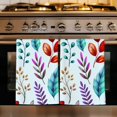 thumbnail image 1 of Spring Leaves Kitchen Towels Set of 1, Watercolor Leaf Botanical Nature Light Blue Absorbent Dish Towels for Kitchen, Microfiber Hand Towel, Quick Drying Tea Towel for Cleaning Decorative Dishcloths, 1 of 7