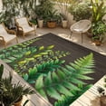 thumbnail image 1 of Spring Leaves Outdoor Rug for Patio/Deck/Porch, Non-Slip Large Area Rug 4 x 6 Ft, Pastoral Garden Botanical Brown Wooden Indoor Outdoor Rugs Washable Area Rugs, Reversible Camping Rug Carpet Runner, 1 of 8