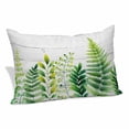 thumbnail image 1 of Spring Leaves Pillow Covers, Linen Long Throw Pillow Case, Pastoral Garden Botanical Gray Wooden Holiday Pillow Protector Decorative Cushion Cover for Living Room/Bedroom 24" x 36", 1 of 8