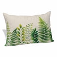 thumbnail image 1 of Spring Leaves Pillow Covers, Linen Long Throw Pillow Case, Pastoral Garden Botanical Rustic Burlap Holiday Pillow Protector Decorative Cushion Cover for Living Room/Bedroom 12" x 20", 1 of 8