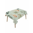 thumbnail image 1 of Spring Leaves Rectangle Tablecloth, Pink Flowers Pastoral Botanical Green Waterproof & StainResistant Tablecloth, Washable Oil-proof Table Cover for Dining/Party/Wedding/Camping/Buffet 52x70 In, 1 of 9