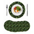 thumbnail image 1 of Spring Leaves Round 13 Inch Placemats Set of 6, Pastoral Garden Botanical Black HeatResistant Non Slip Place Mats for Dining Table, Wipeable Braided Kitchen Table Mats for Housewarming, 1 of 9