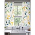 thumbnail image 1 of Spring Leaves Sheer Curtains for Living Room Bedroom Colorful Botanical Eucalyptus Vines Plants Sheer Curtains 72 Inch Long 2 Panels Set Light Filtering Curtain Window Treatments Drapes, 1 of 6