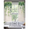 thumbnail image 1 of Spring Leaves Sheer Curtains for Living Room Bedroom Retro Pastoral Green Botanical Leaf Vines Sheer Curtains 72 Inch Long 2 Panels Set Light Filtering Curtain Window Treatments Drapes, 1 of 6