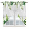 thumbnail image 1 of Spring Leaves Swag Valances for Windows, Kitchen Curtains 36 Inch Length 2 Panels Set, Pastoral Garden Botanical Gray Wooden Short Curtains for Small Windows Rod Pocket Cafe Curtains Drapes 28"x36", 1 of 8