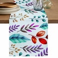 thumbnail image 1 of Spring Leaves Table Runner 36 Inches, Watercolor Leaf Botanical Nature Light Blue Bed Runner Dresser Scarves Tabletop for Indoor Outdoor Parties/Ceremony/Banquet, 13"x 36", 1 of 8
