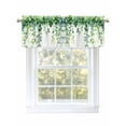 thumbnail image 1 of Spring Leaves Vines Curtain Valances for Windows, Pastoral Green Botanical Leaf Kitchen Valance Window Treatment, Light Filtering Block Curtains for Bathroom/Bedroom/Living Room 60'' x 18'', 1 of 9