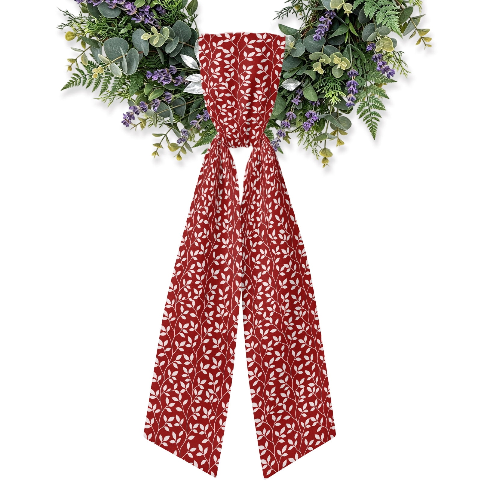 Spring Jewelry Background Spring Leaves Wreath Sash for Front Door 4.5