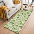 thumbnail image 1 of Spring Leavse 2'x6' Runner Rugs for Hallway Kitchen Bedside Non Slip Washable, Pastoral Garden Botanical Rustic Burlap Entryway Rug Runners with Rubber Backing, Long Carpet Runner for Laundry Room, 1 of 8