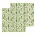 thumbnail image 1 of Spring Leavse Kitchen Dish Towels for Drying Dishes Set of 2, Pastoral Garden Botanical Rustic Burlap Waffle Weave Microfiber Hand Tea Bathroom Towels Quick Dry & Absorbent Towel 12x12, 1 of 7