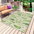thumbnail image 1 of Spring Leavse Outdoor Rug 4x6 Ft, Non Slip Washable Area Rug, Pastoral Garden Botanical Rustic Burlap Patio Rugs Carpet Runner, Large Floor Mat for Indoor/Outdoor Deck Porch Camping, 1 of 8