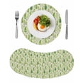 thumbnail image 1 of Spring Leavse Round 13 Inch Placemats Set of 8, Pastoral Garden Botanical Rustic Burlap HeatResistant Non Slip Place Mats for Dining Table, Wipeable Braided Kitchen Table Mats for Housewarming, 1 of 9