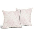 thumbnail image 1 of Spring Light Pink Floral Pillow Covers 16x16 Inch Set of 2, Chinoiserie Light Pink Flower Decorative Throw Pillowcase Vintage Floral Outdoor Cushion Cover for Sofa Couch Living Room Bed Decor, 1 of 7