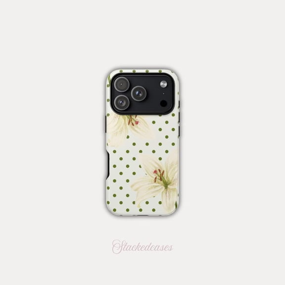 Spring Lily Floral Design Case for iPhone 11 12 13 14 15 16 17 Pro Max Plus