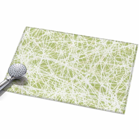 Spring Lime Green Cobweb Entryway Rug 2x3ft Washable Non Slip Bathroom Rug Indoor Floor Front Door Mat Abstract Minimalist Lines Rectangle Area Rugs Carpet for Kitchen Office Dining Room Home