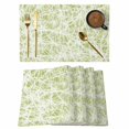 thumbnail image 1 of Spring Lime Green Cobweb Placemats Set of 8 Abstract Minimalist Lines Place Mats Indoor Wipeable Table Mats Washable Cloth Dining Table Placemats for Kitchen Holiday Party Home Decor 13x19 Inch, 1 of 9