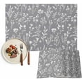 thumbnail image 1 of Spring Line Flower Placemats Set of 6 Washable Table Mats for Kitchen Dining Table, Cotton Linen Place Mats for Indoor Outdoor Parties Holiday Decoration, Grey Simple, 1 of 6