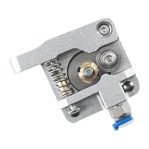 Spring Loaded 3D Printer Extruder Replacement Assembly, Silver Metal Filament Feeder with Adjustable Pressure Arm for Repair Tasks