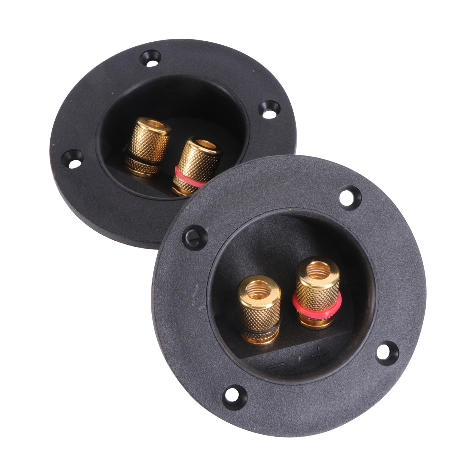 Spring Loaded Binding Post Speaker Connectors Terminal 2 Pcs Box