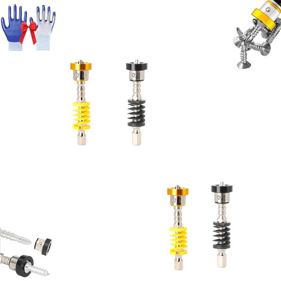 Spring-Loaded Bit Holder, Anti-Drop Screwdriver Bit, Universal Screw Retaining Tool, Quickly Release Spring Mechanism, Easy to Use, for Electric Drills Power Tool (4PCS)