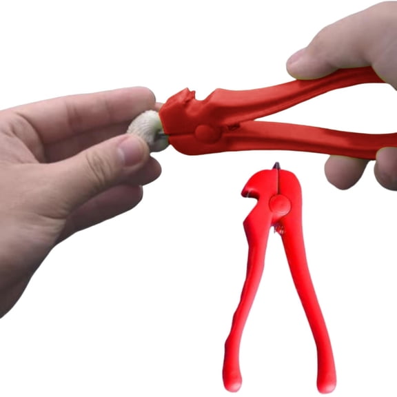Spring Loaded Clam Opener Pliers | Blood Clam Shucker | Red Tool for Easy Shell Opening at Home & Restaurants