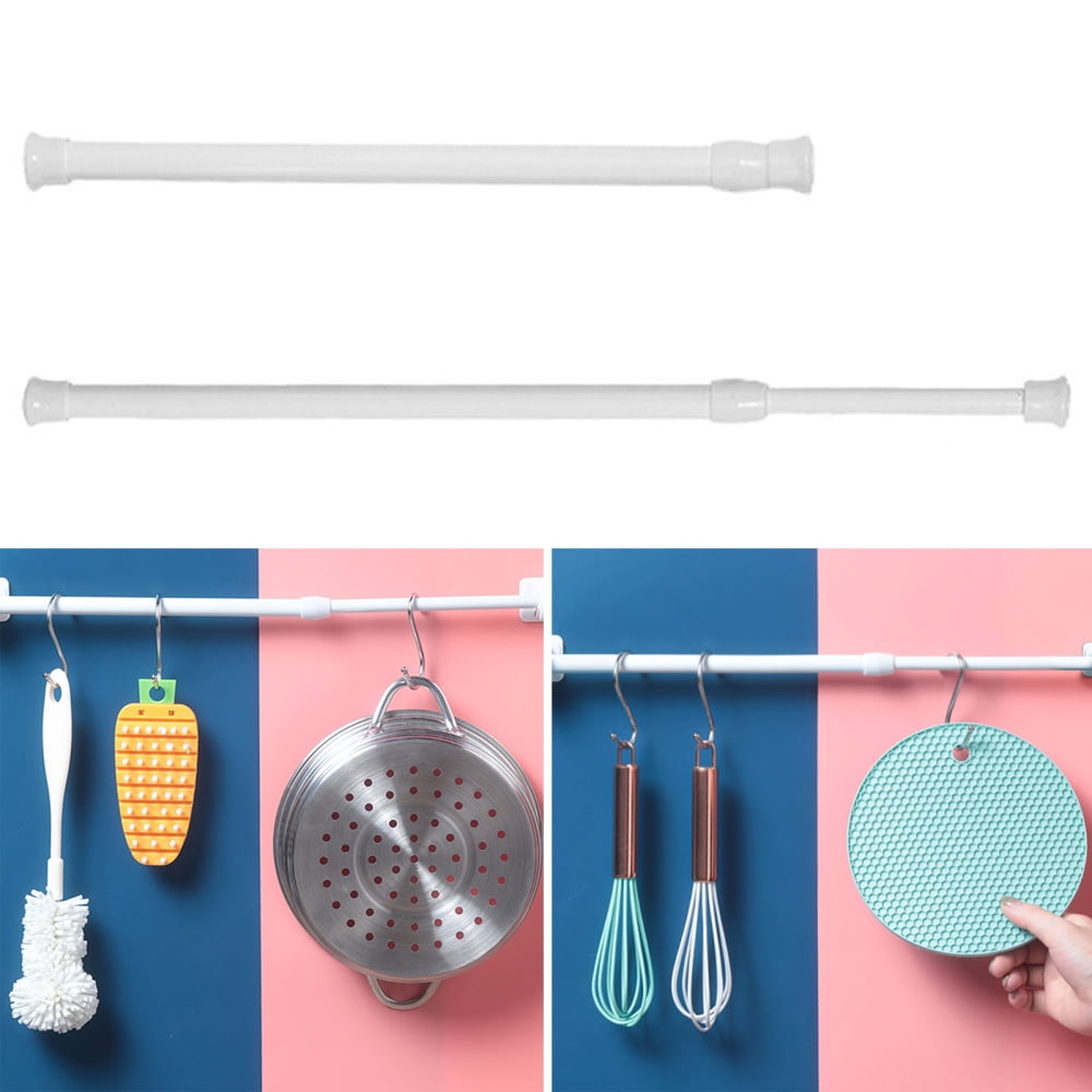 Spring Loaded Curtain Rods Strong Loadbearing No Drilling Tension Rods