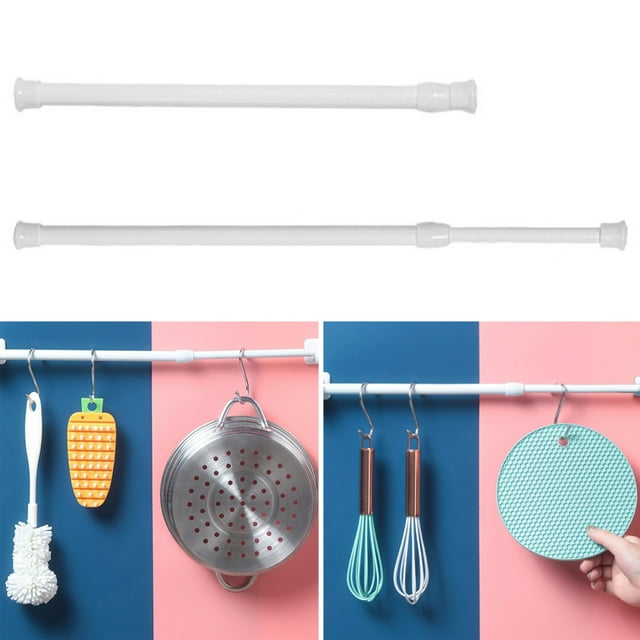 Spring Loaded Curtain Rods Strong Loadbearing No Drilling Tension Rods