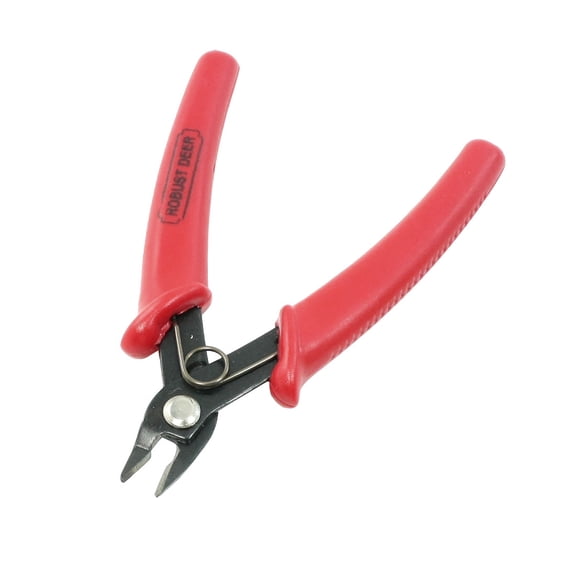 Spring Loaded Design Antislip Grip Bent Nose Side Cutting Pliers